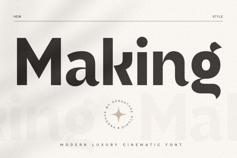 Making – Modern Luxury Cinematic Font
