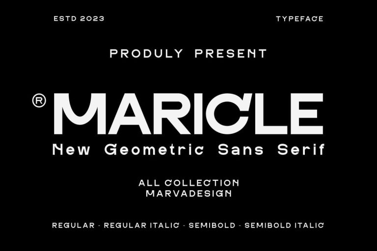 MARICLE – A Modern Geometric Sans Font