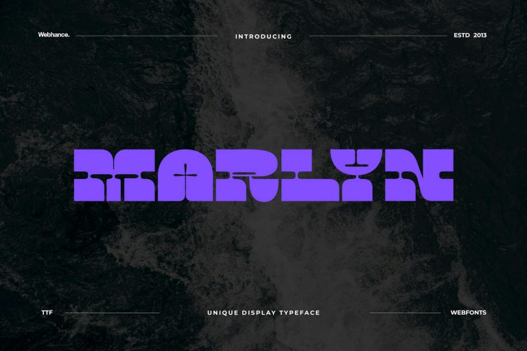 Marlyn – Display & Logo Font family