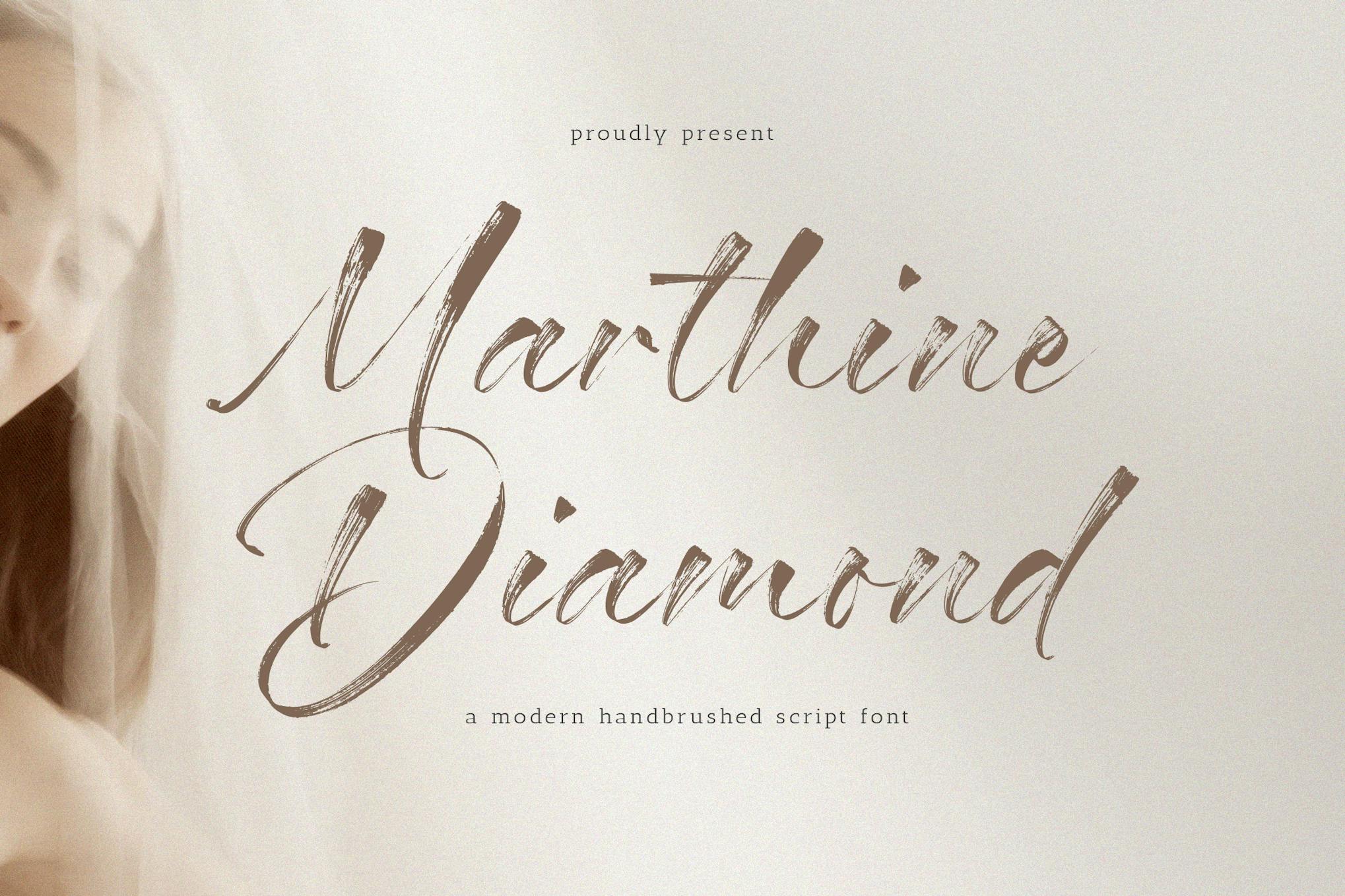 Marthine Diamond – Handbrushed Script Font TT