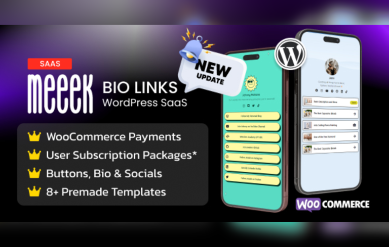 Meeek – Link in Bio SaaS (WordPress)