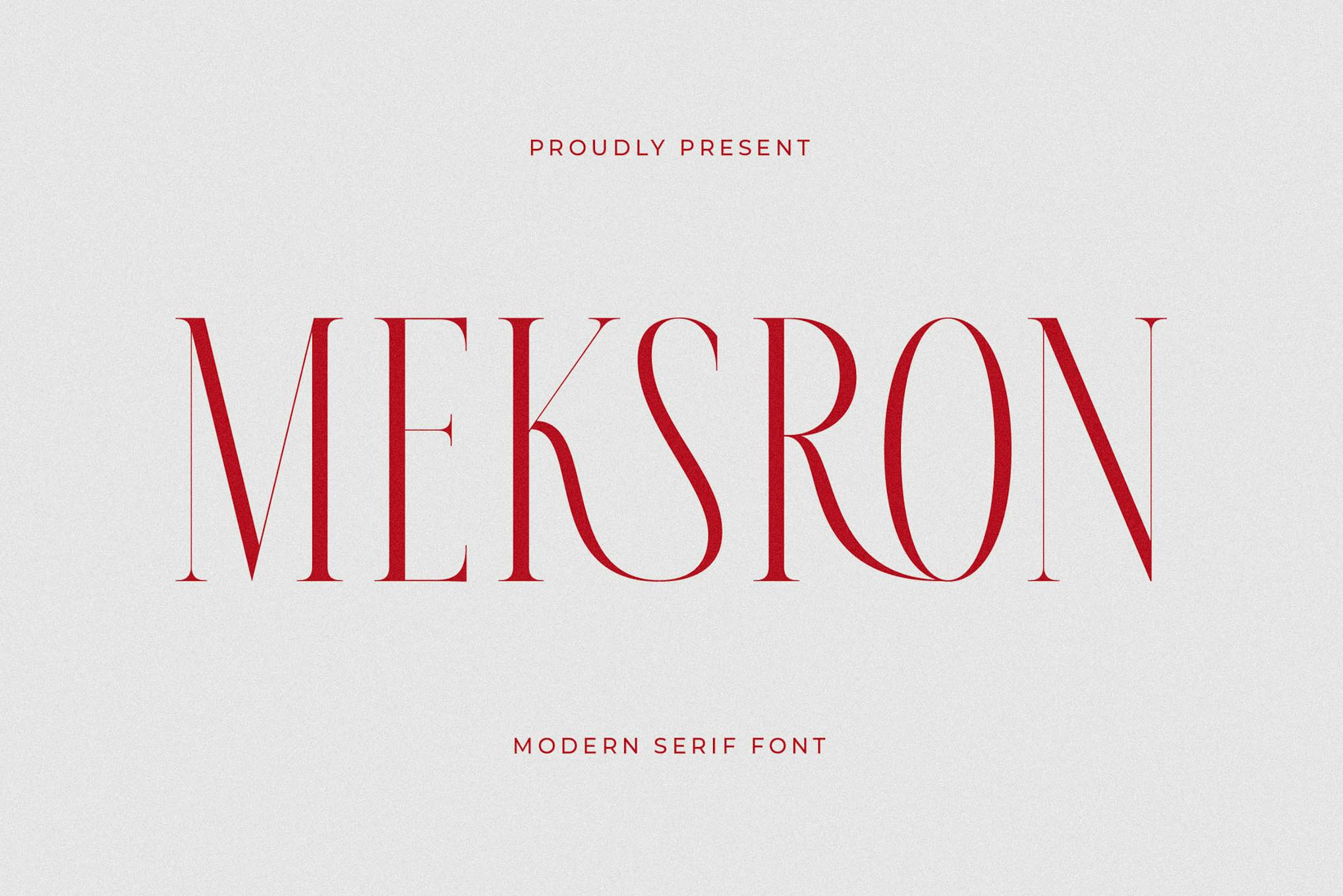Meksron Modern Serif Font