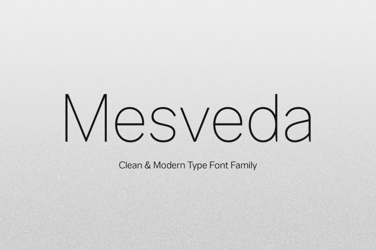 Mesveda – Clean Modern Typeface Font