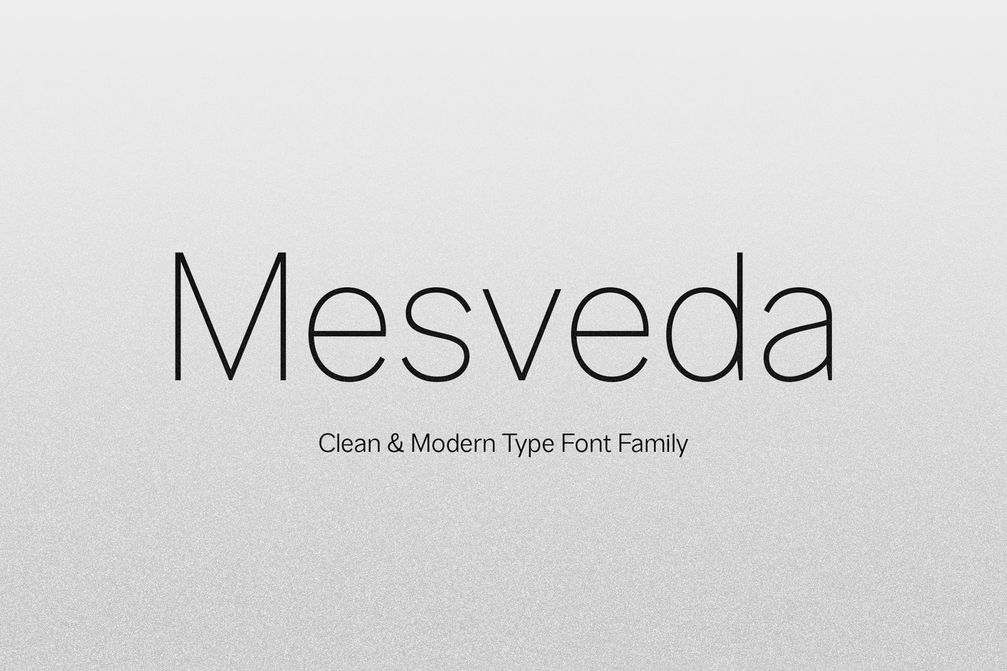 Mesveda – Clean Modern Typeface Font