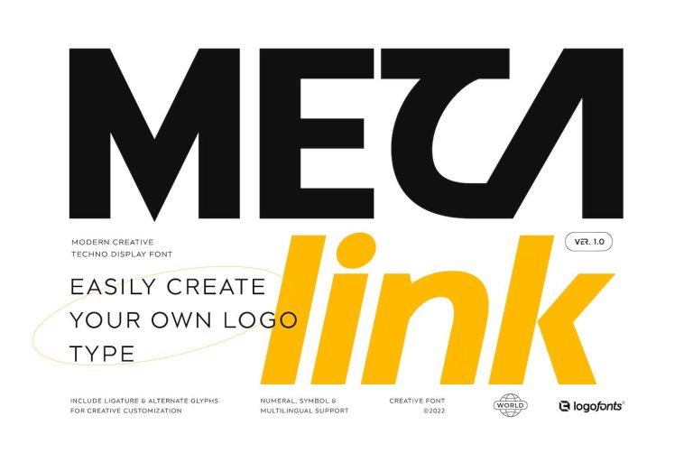 Meta Link – Modern Font
