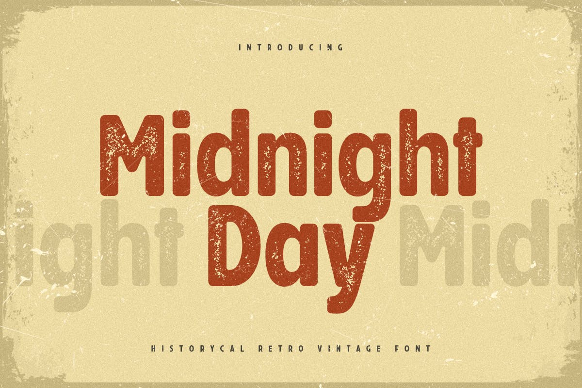 Midnight Day – Historical Retro Vintage Font