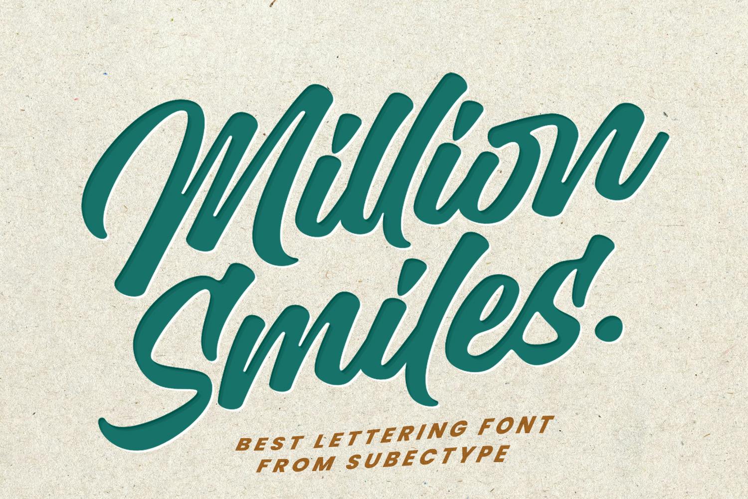 Million Smiles – Lettering Font
