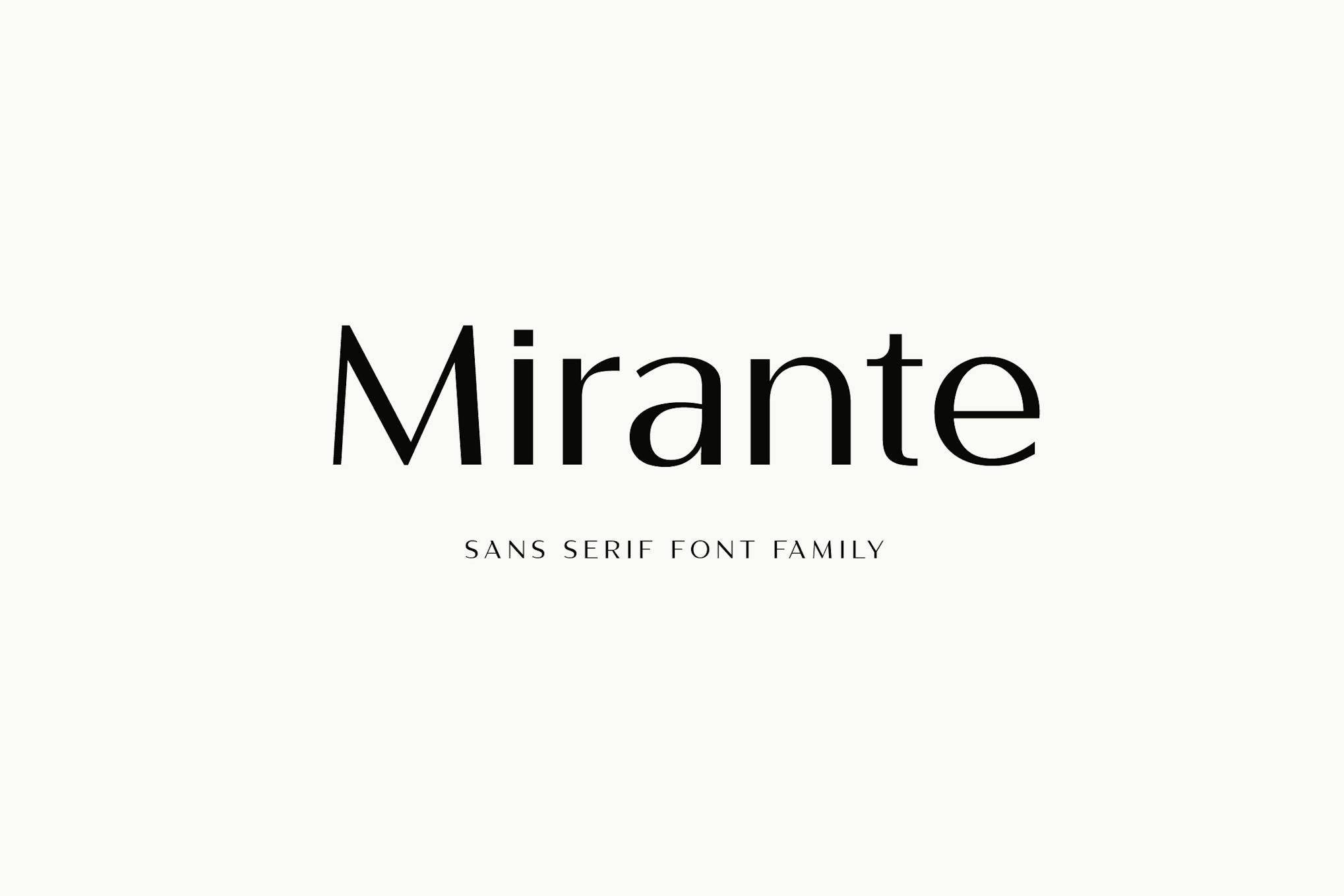 Mirante Elegant Font Family