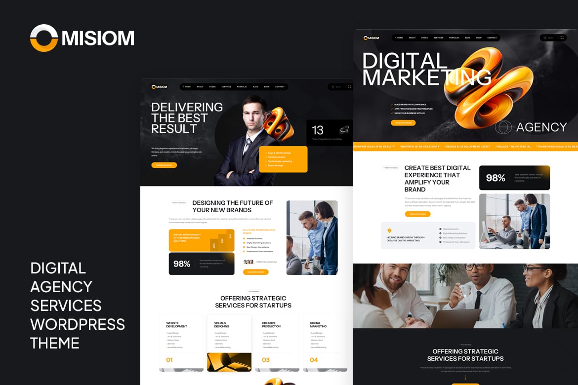 Misiom – Digital Agency Services WordPress Theme