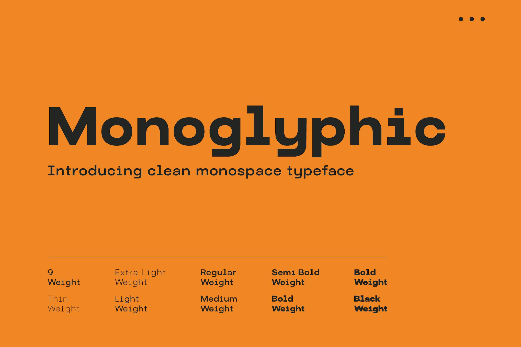 Monoglyphic – Clean Monospace Typeface