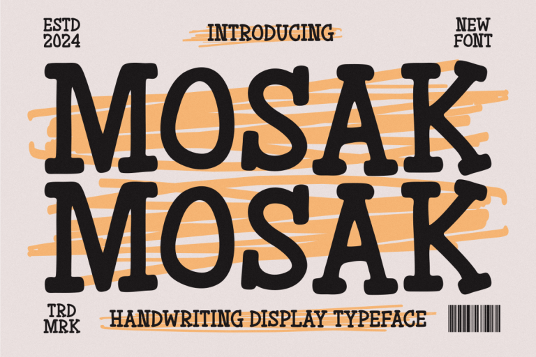 Mosak – Handwriting Display Typeface