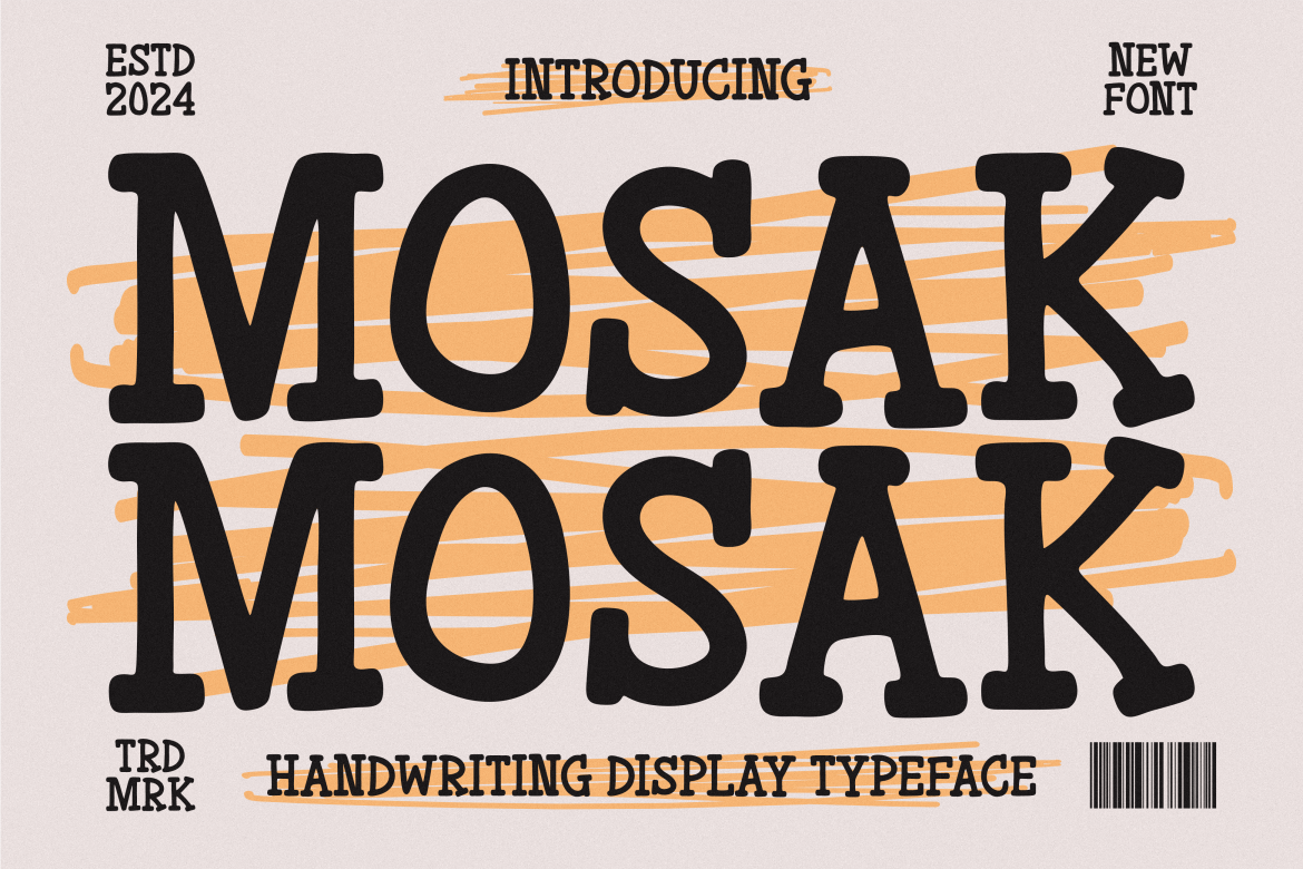 Mosak – Handwriting Display Typeface