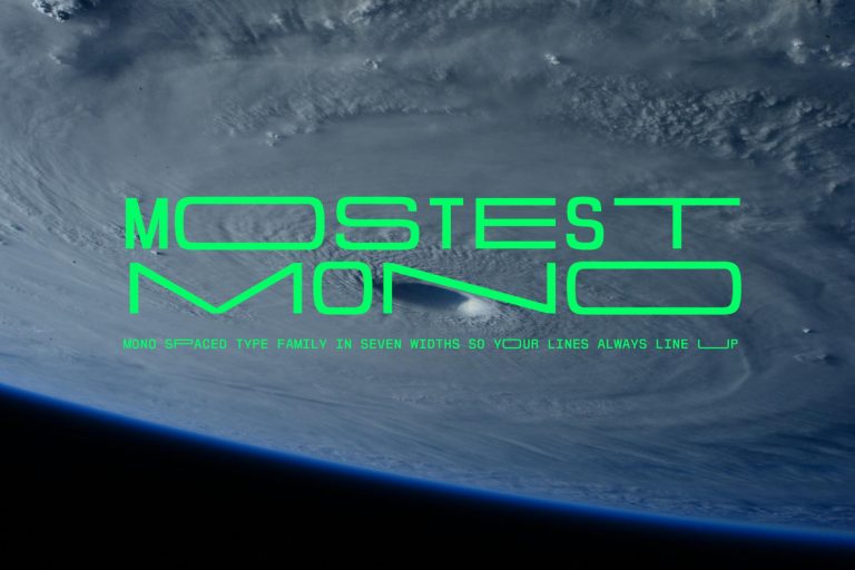 Mostest Mono tech Logo font