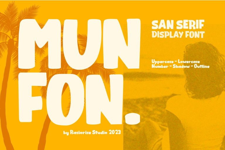 Munfon – Retro Sans Serif Display Font