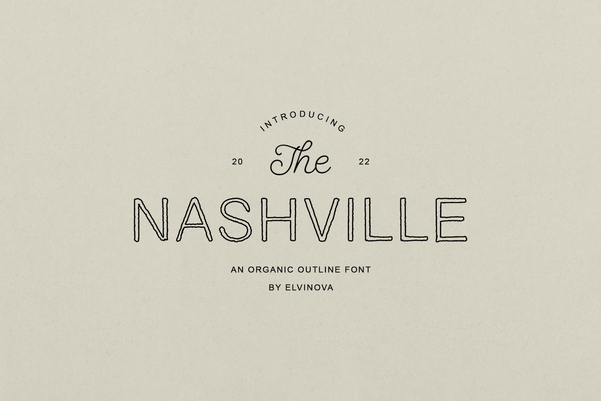 Nashville | Outline Font