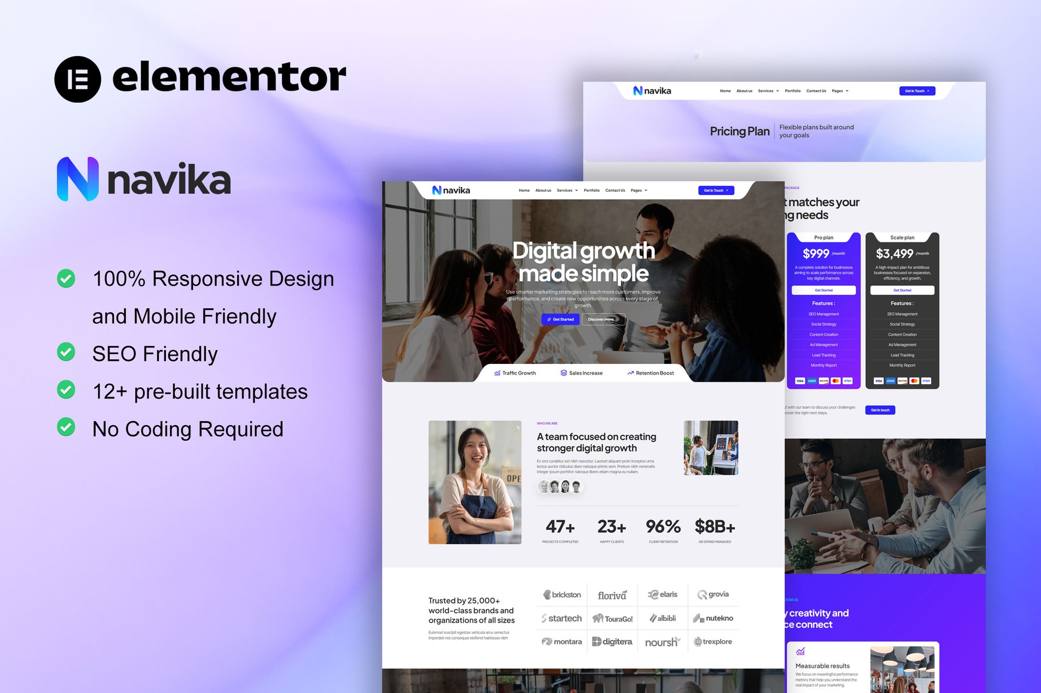 Navika – Digital Marketing Agency Elementor Pro Template Kit