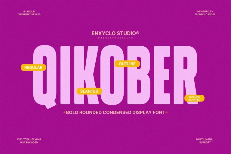 NCL Qikober – Bold Rounded Condensed Font
