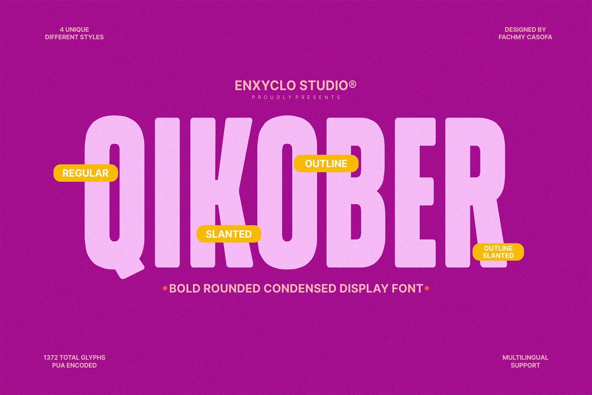 NCL Qikober – Bold Rounded Condensed Font