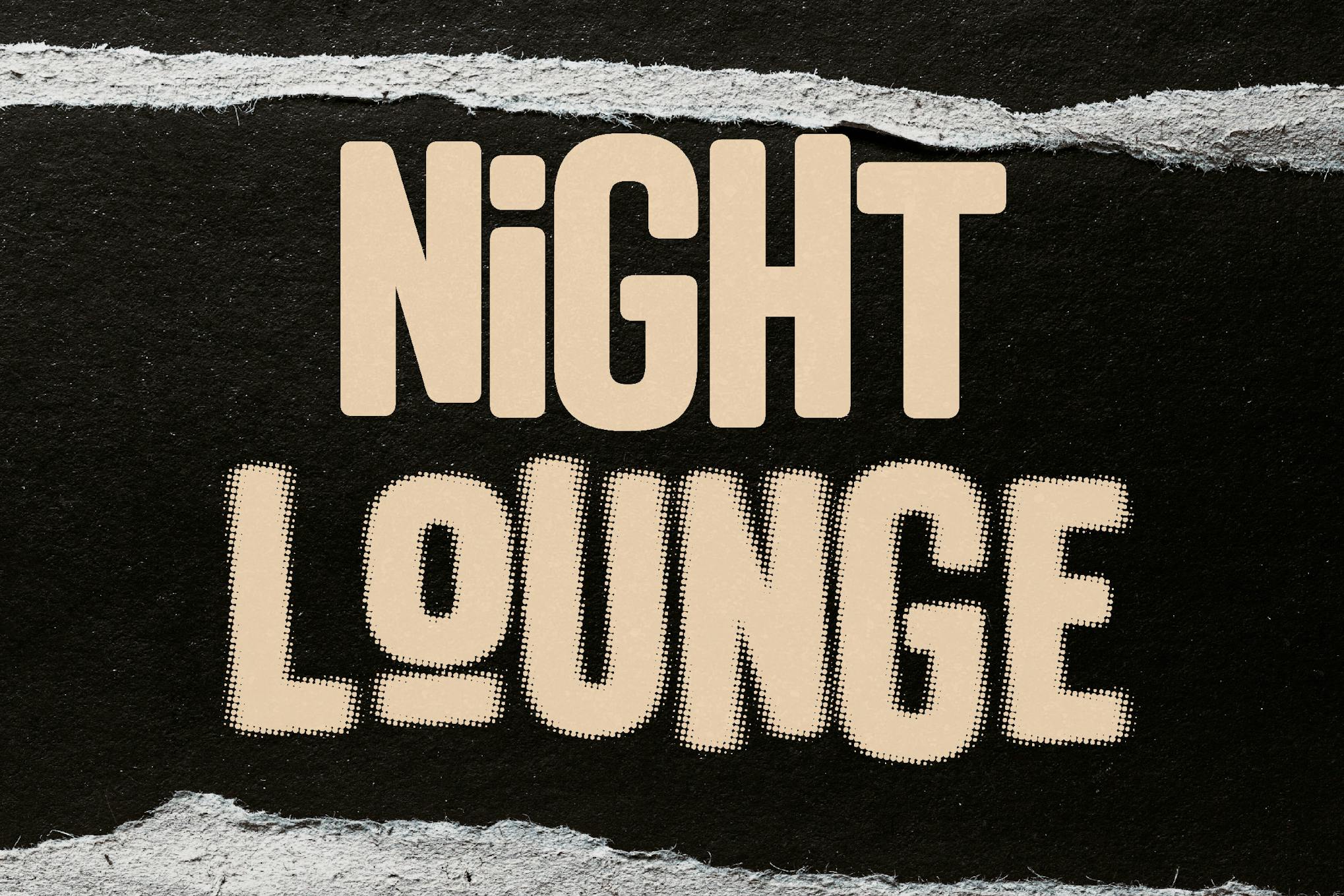 Night Lounge – Tall Sans Typeface