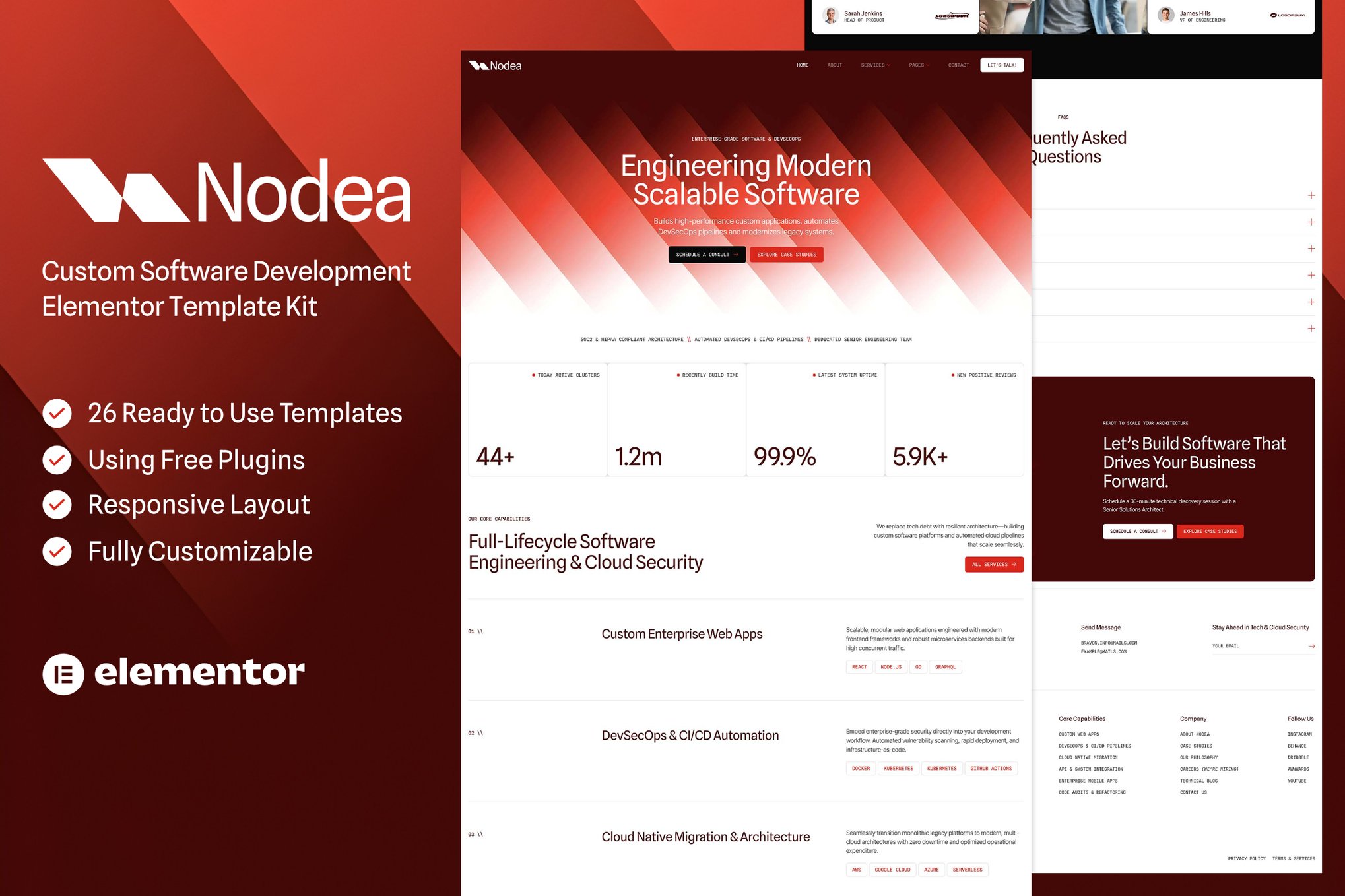 Nodea – Custom Software Development Elementor Template Kit