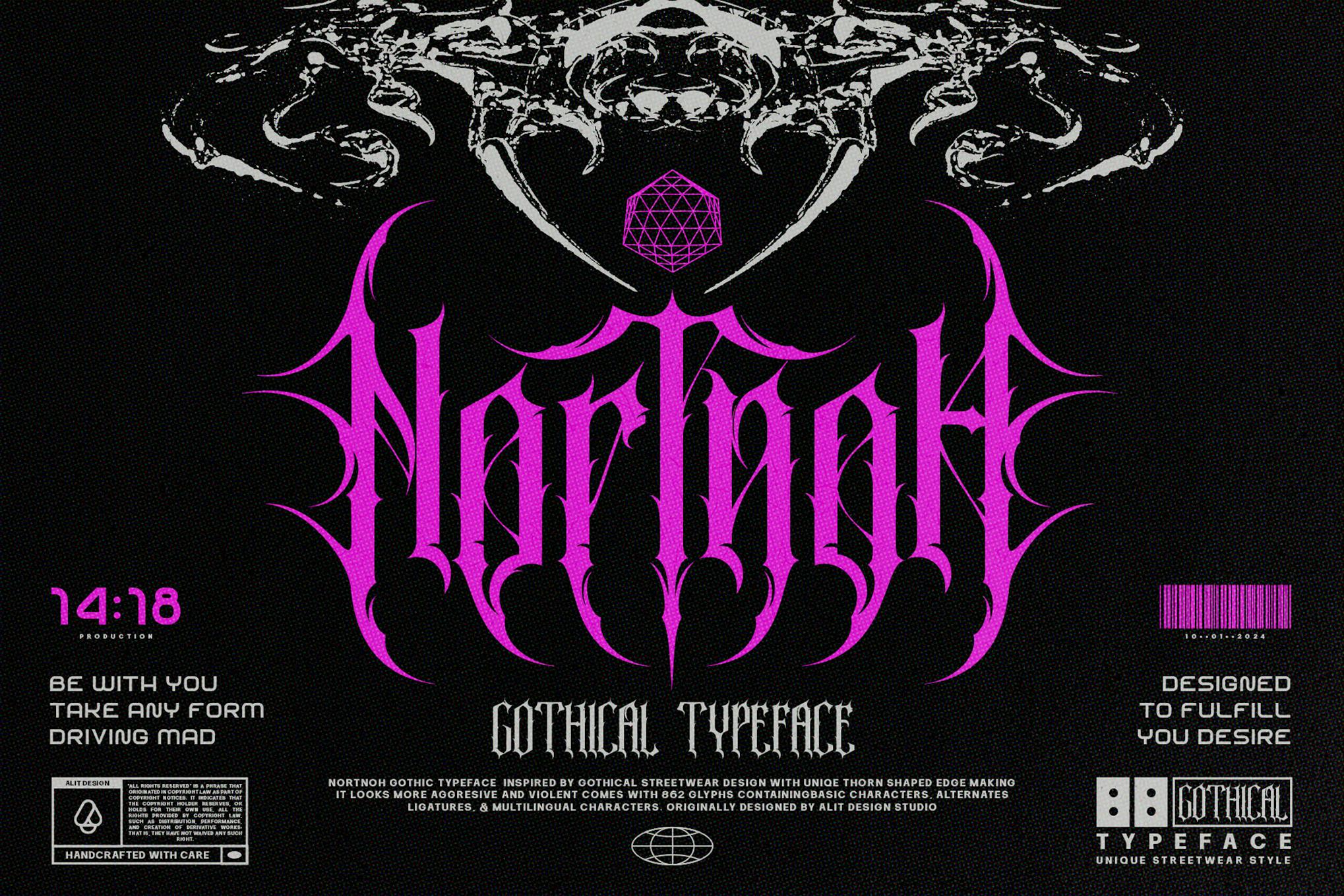 Nortnoh Metal Modern Typeface
