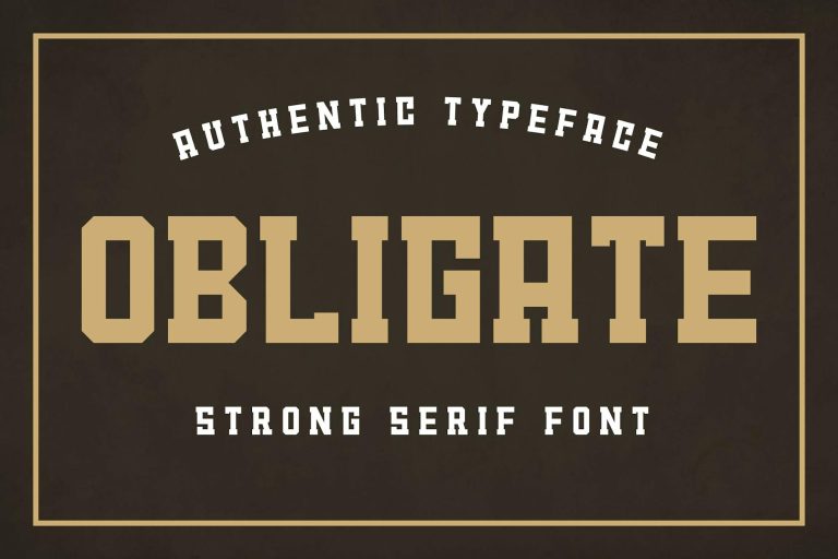 Obligate – Vintage Serif Typeface