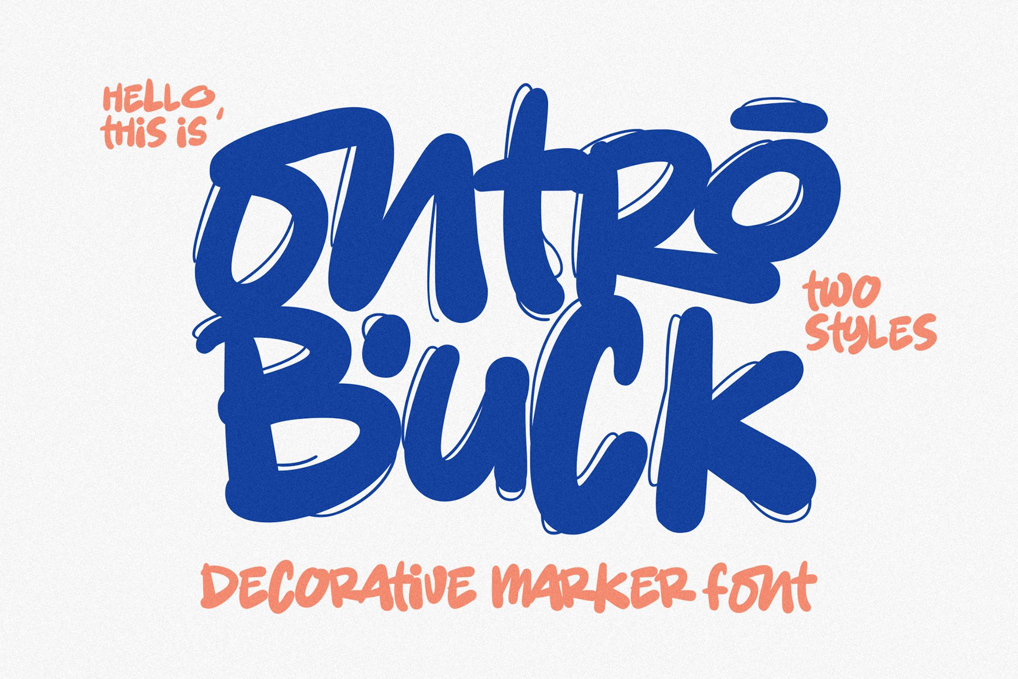 Ontro Buck – Decorative Marker Font