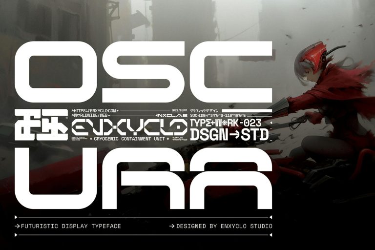 Oscura – Futuristic Cyberpunk Display Font