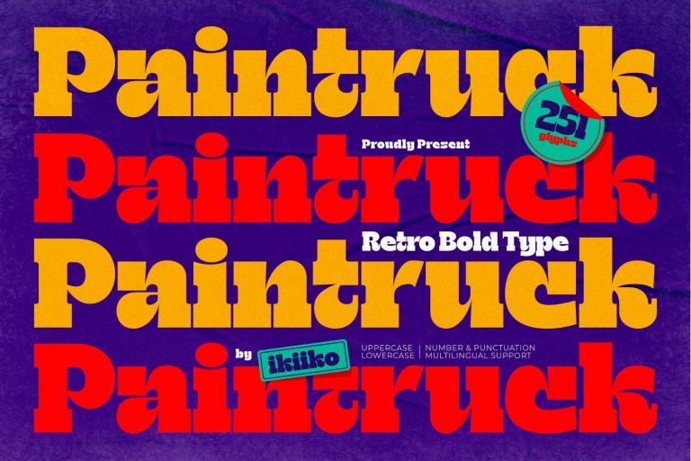 Paintruck – Retro Bold Font
