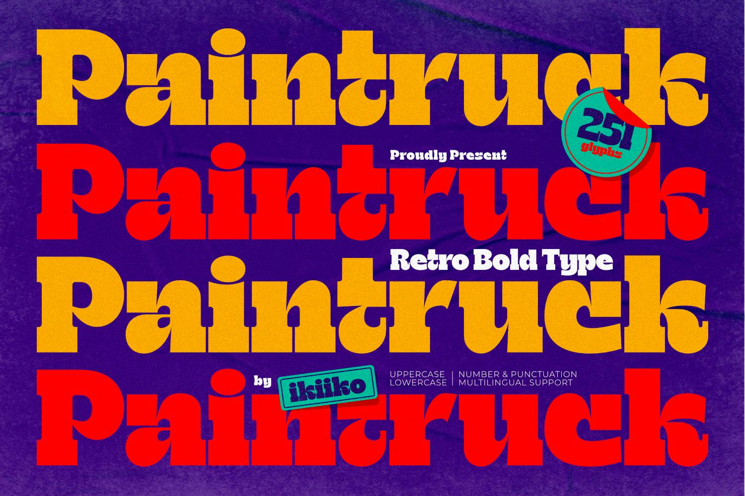 Paintruck – Retro Bold Font