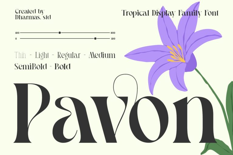 Pavon – Modern Luxury Font