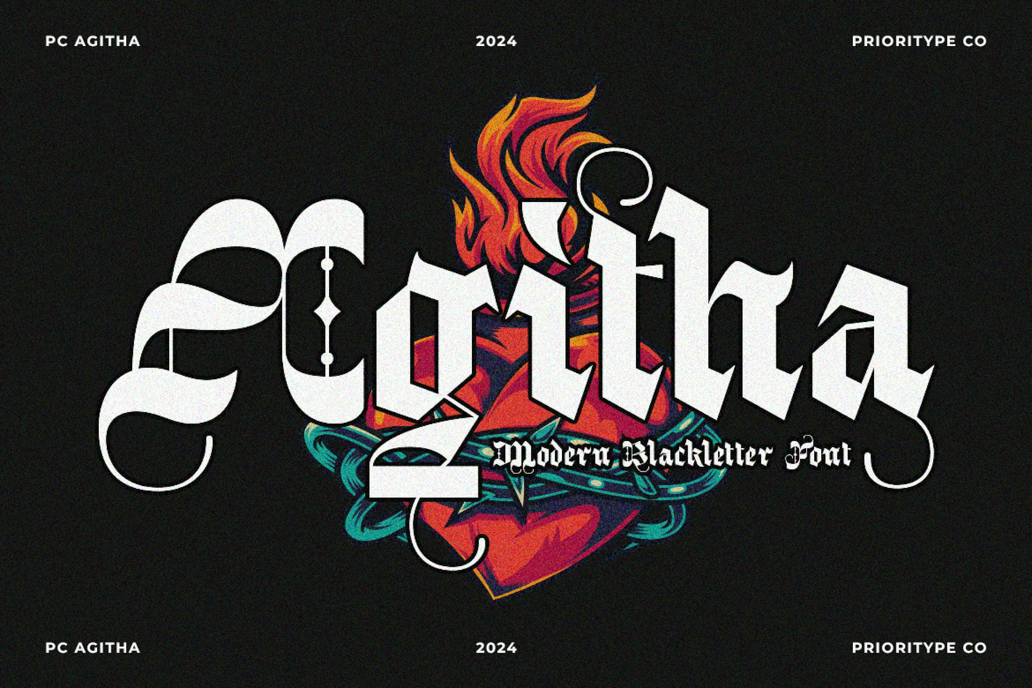 PC Agitha – Modern Blackletter Font