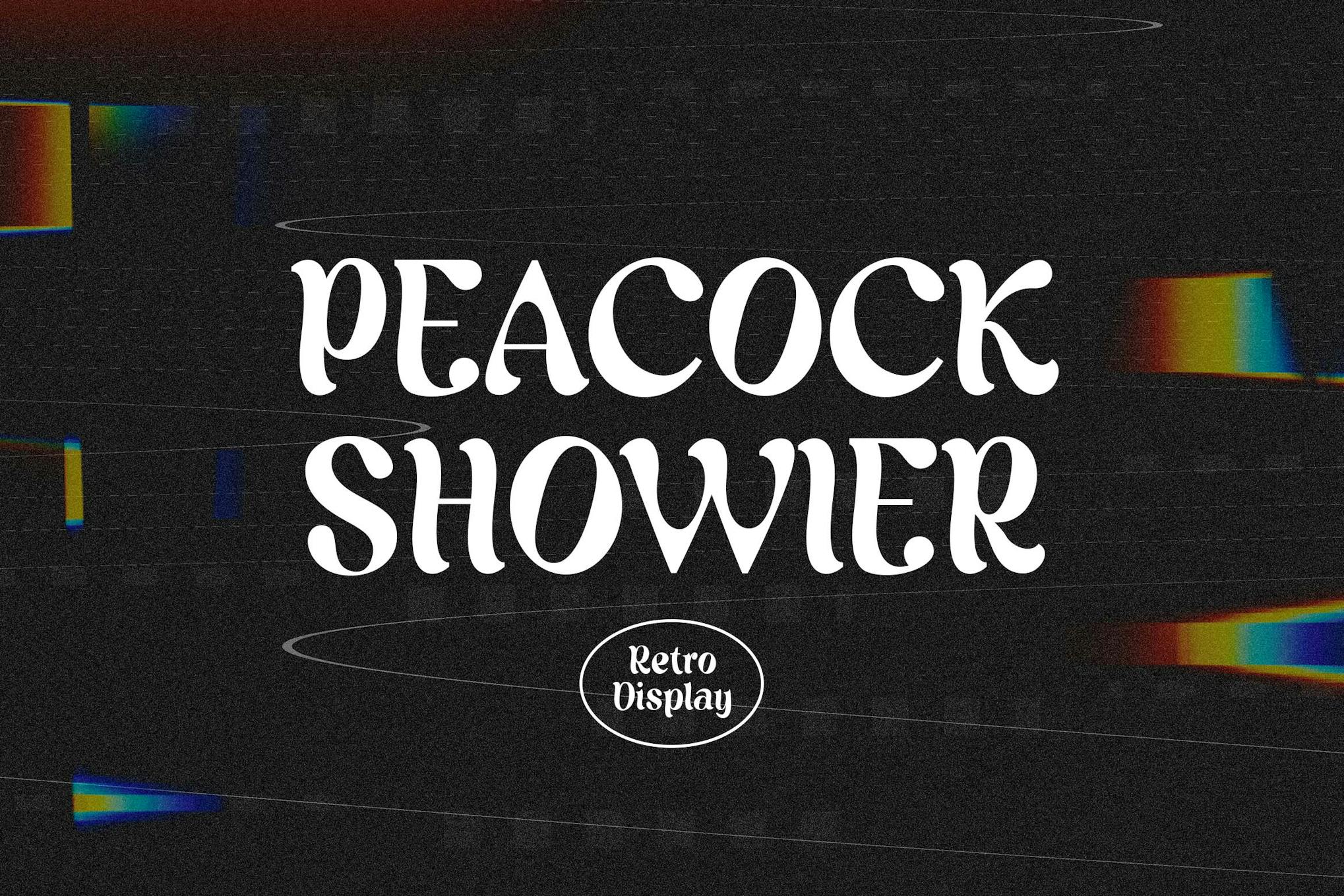 Peacock Showier Retro Serif Display Font