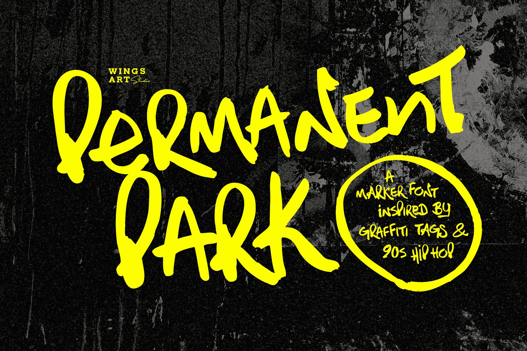 Permanent Park – 90s Graffiti HipHop Inspired Font