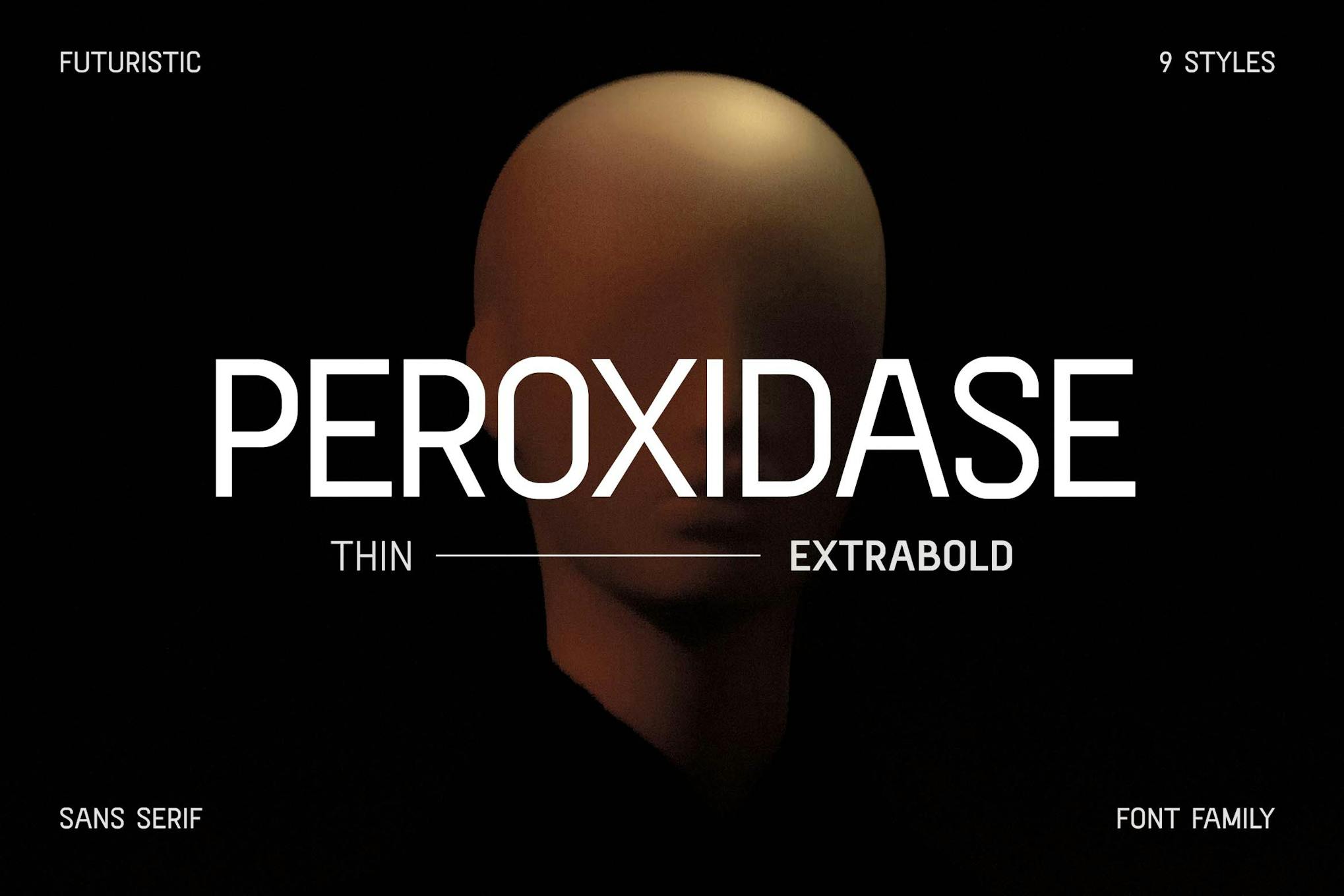 Peroxidase Futuristic Sans Serif Family Font