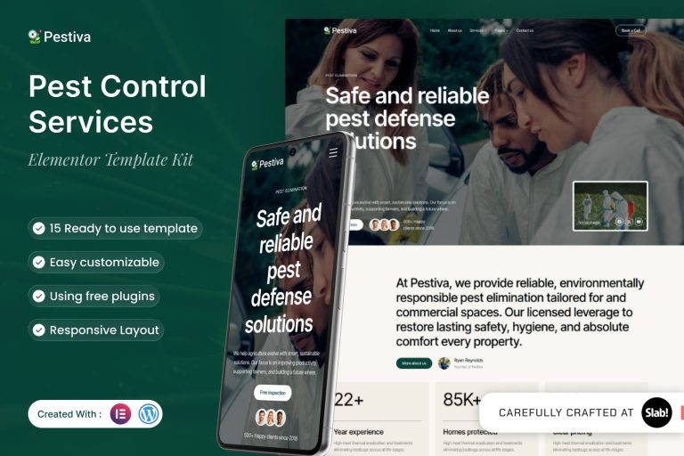 Pestiva – Pest Control Services Elementor Template Kit