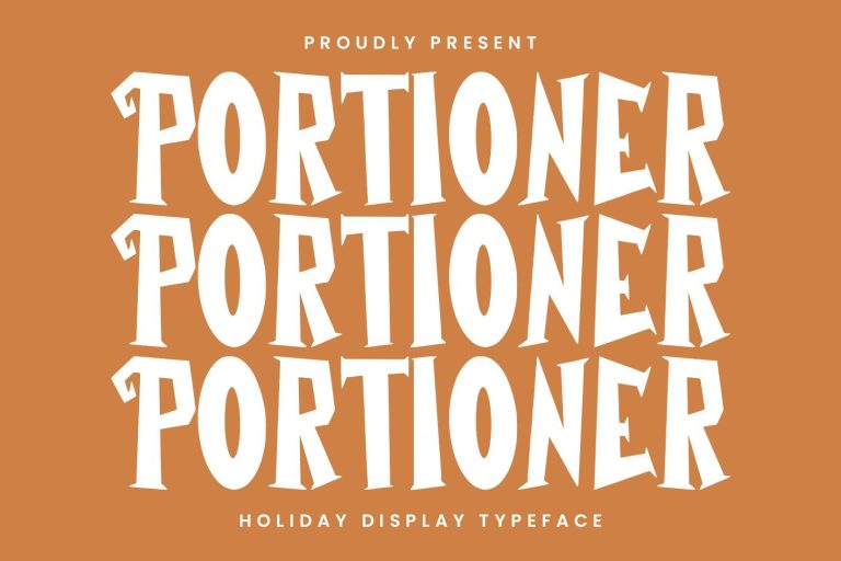 Portioner Holiday Display Typeface