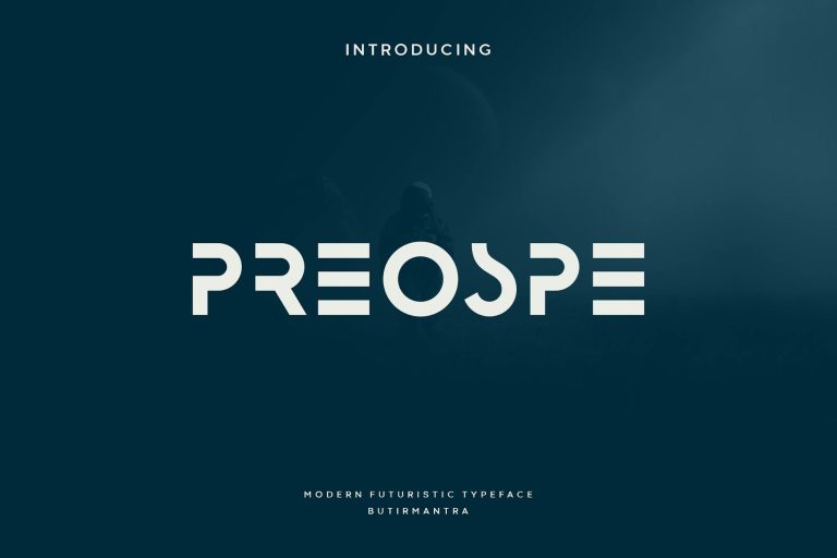Preospe – Modern Futuristic Font