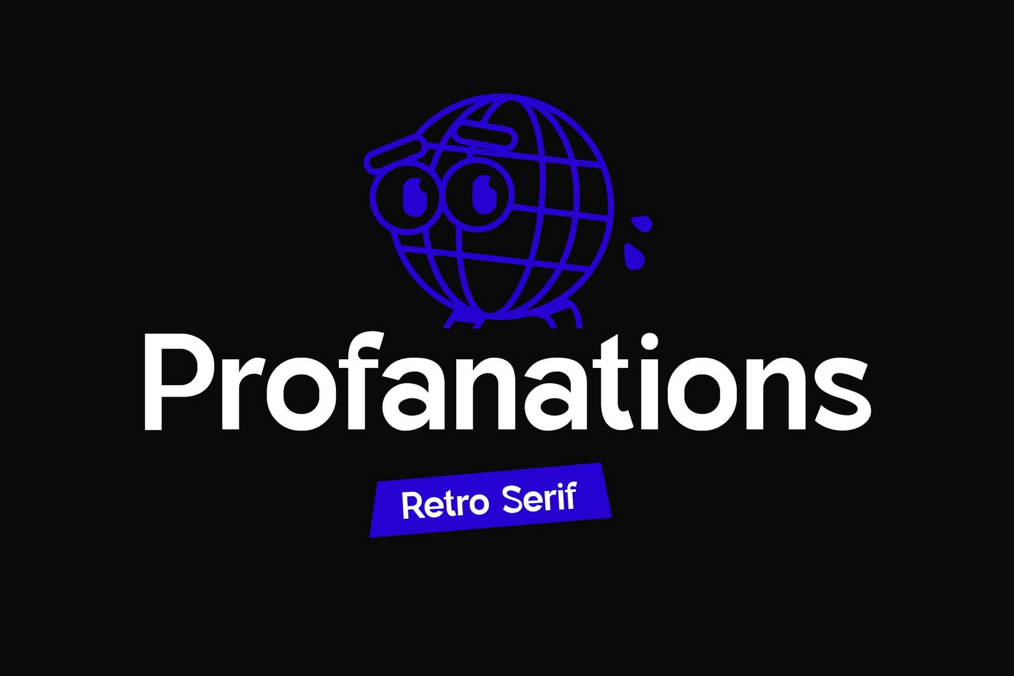 Profanations Retro Sans Serif Font Family