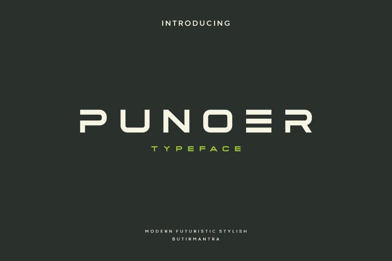 Punoer – Futuristic Font