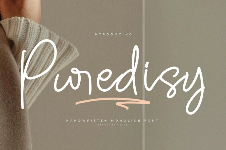 Puredisy Handwritten Monoline Font