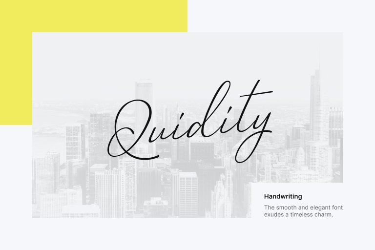 Quidity – Handwriting Typeface