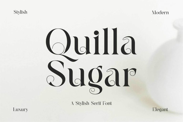 Quilla Sugar Stylish Serif Font