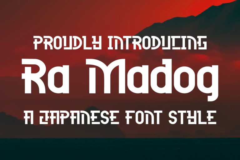 Ra Madog – A Japanese Style Font