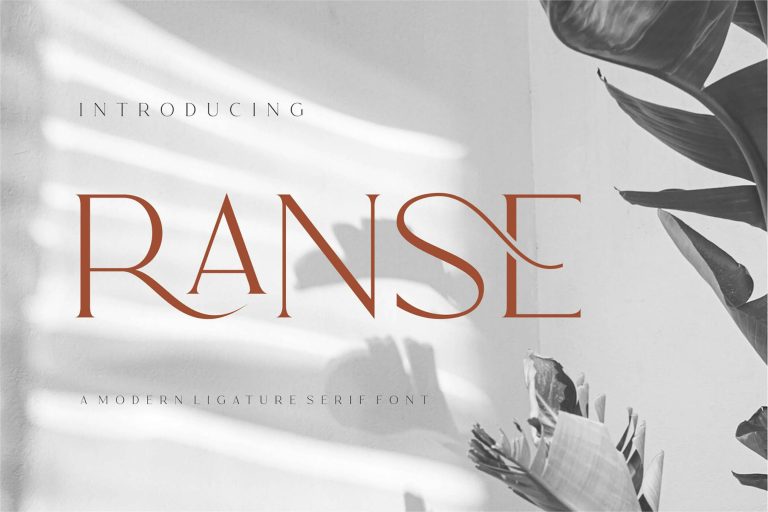 RANSE Modern Ligature Serif Font