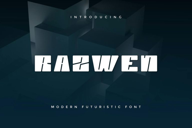 Razwen – Modern Futuristic Font