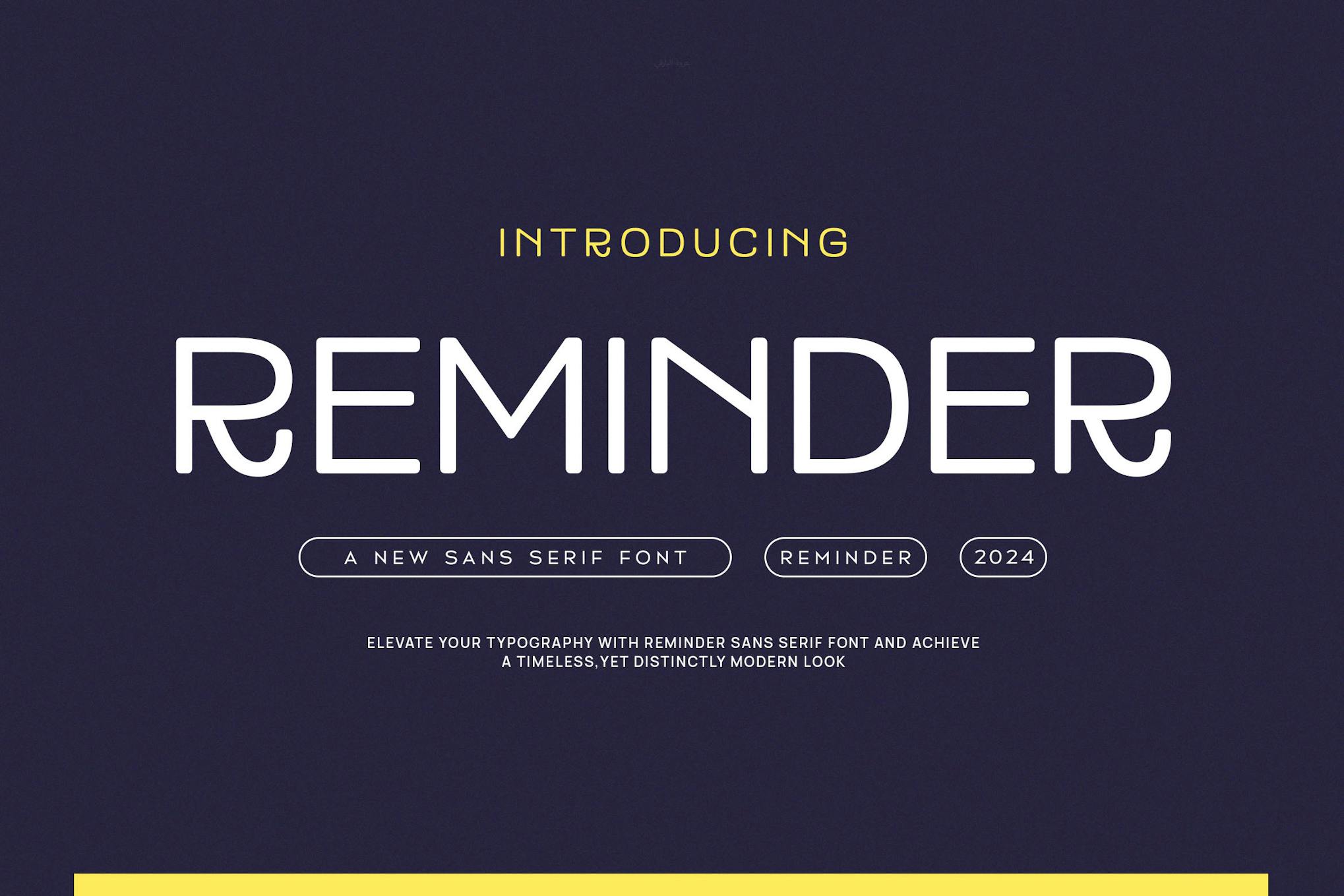 Reminder – Modern Display Sans Serif