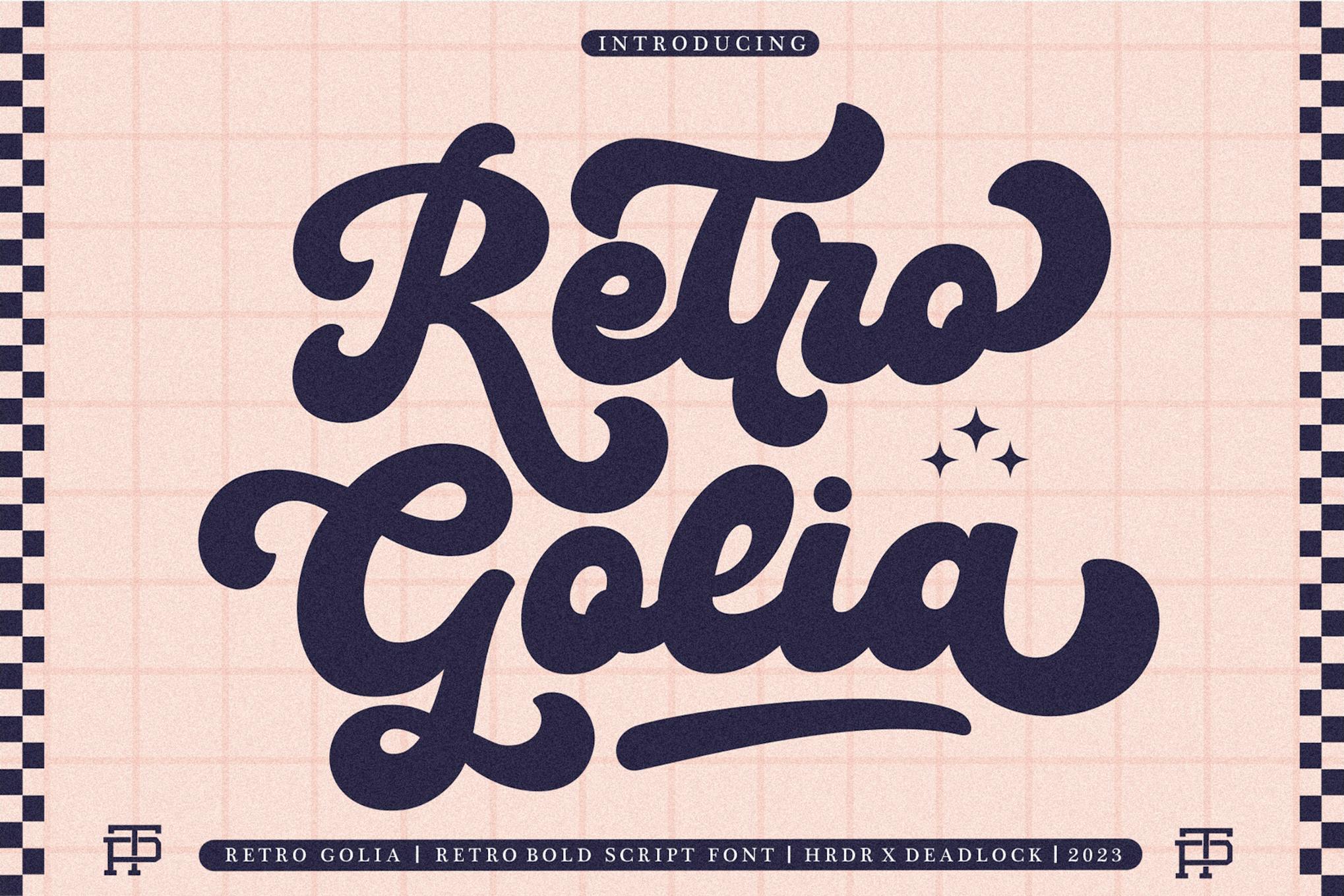 Retro Golia – A Retro Script Font