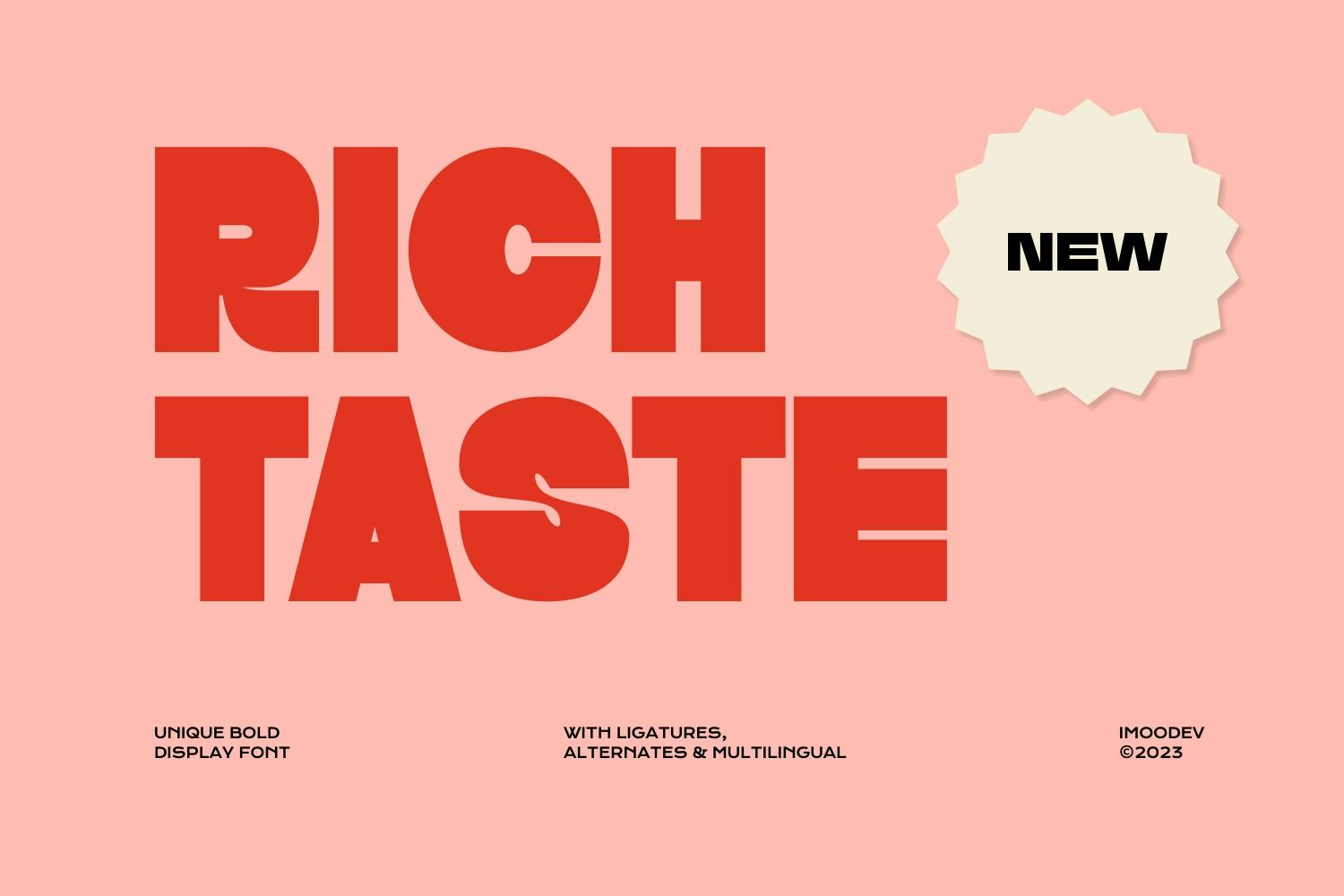 Rich Taste – Unique Bold Display Font
