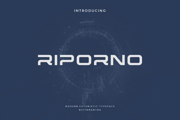Riporno – Futuristic Font